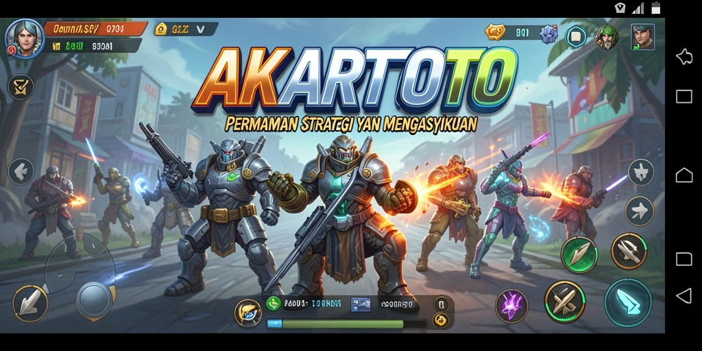 Tampilan seru dalam gameplay AKARTOTO yang menampilkan pertempuran strategis.