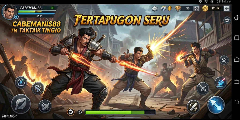 Tampilan aksi gameplay Fighting yang seru di CABEMANIS88.
