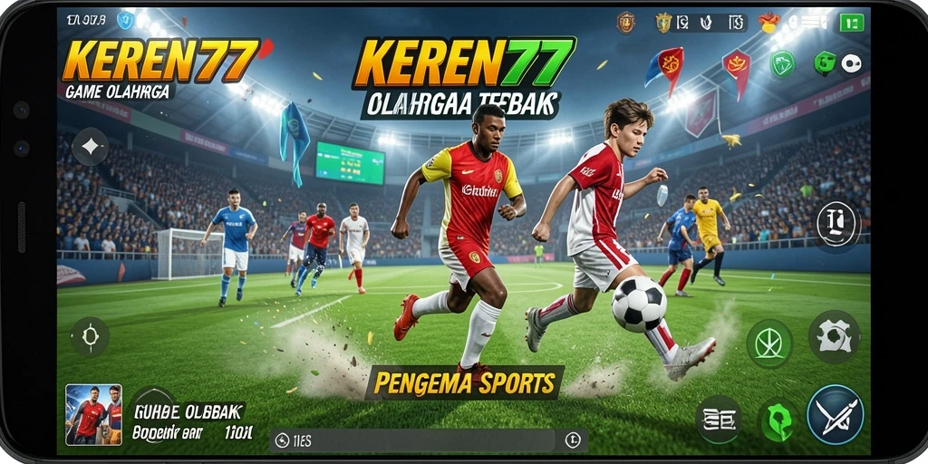 Screenshot gameplay KEREN77 menampilkan aksi olahraga yang mendebarkan.