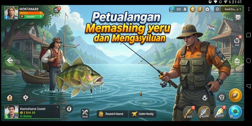 Tangkapan ikan besar dalam gameplay MONTANA88 yang menarik.