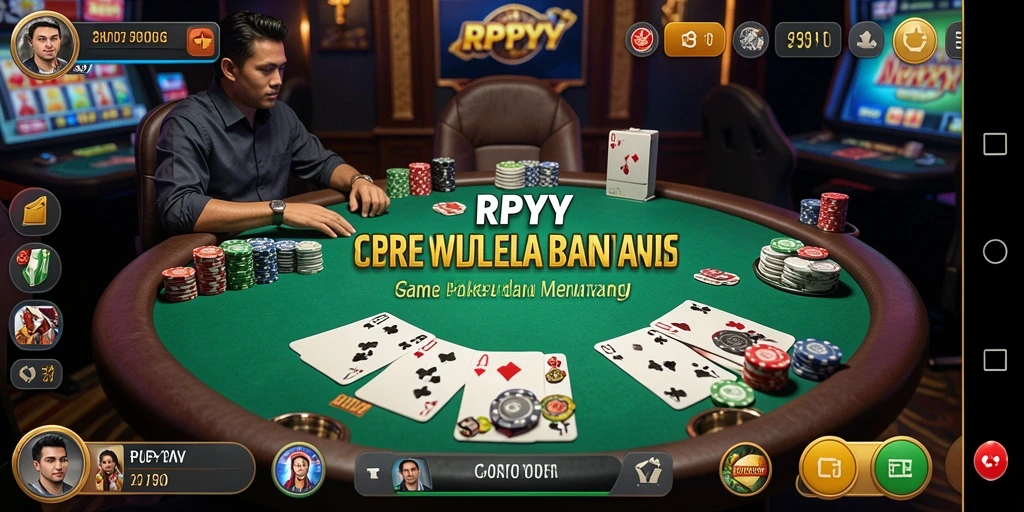 Tampilan gameplay seru di RPYYY dengan suasana poker yang mendebarkan.