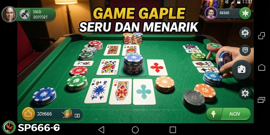 Tampilan gameplay Gaple yang mengasyikkan dan penuh strategi.