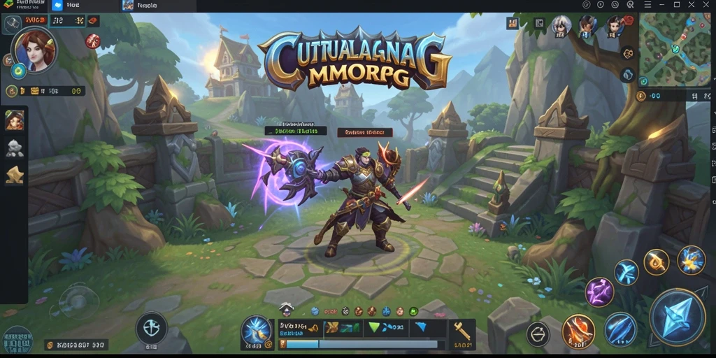 Tampilan gameplay VV62 yang menakjubkan dalam petualangan MMORPG.