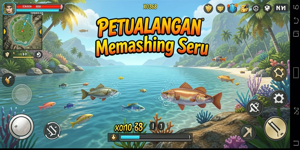 Tampilan menawan saat menangkap ikan dalam gameplay XO368.