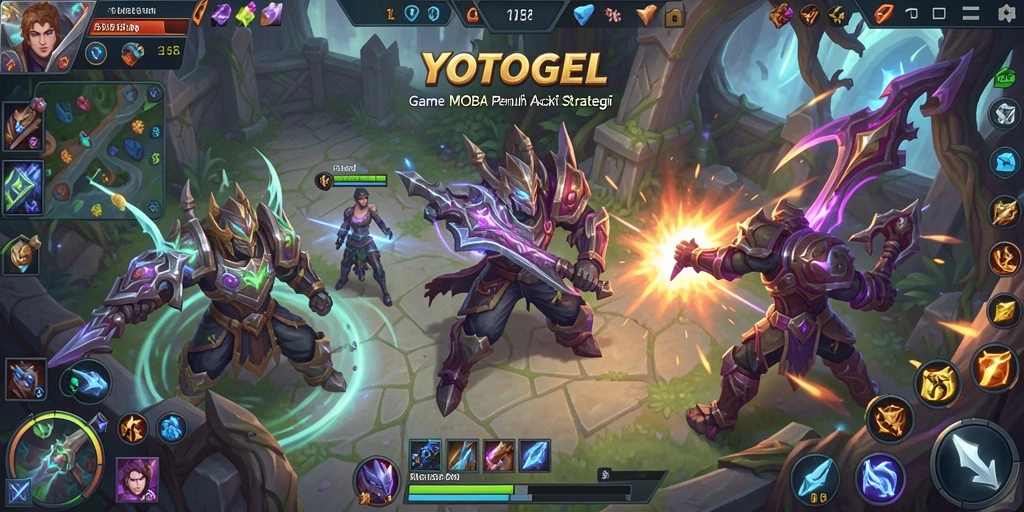 Tampilan intens pertempuran dalam gameplay YOTOGEL.